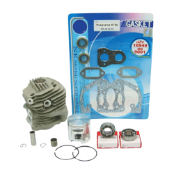 Cylinder Nikasil 51 mm + tłok uszczelki i łożyska do Husqvarna / Partner K750, K760 zestaw