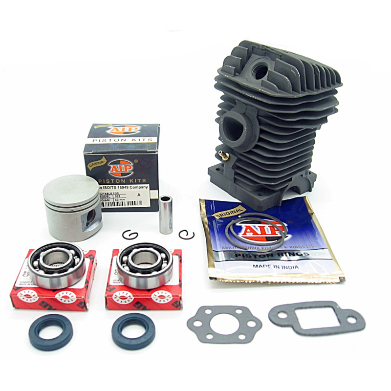 CYLINDER + TŁOK AIP + ŁOŻYSKA FAG DO STIHL 021 / 023 / MS210 / MS230 – 40 MM