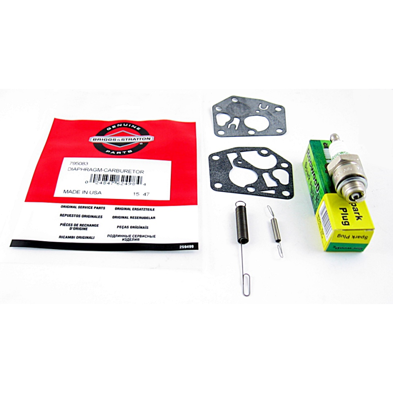 Oryginalne membrany gaźnika + świeca + sprężynki Briggs & Stratton Oryginalne membrany gaźnika + świeca + sprężynki Briggs & Stratton